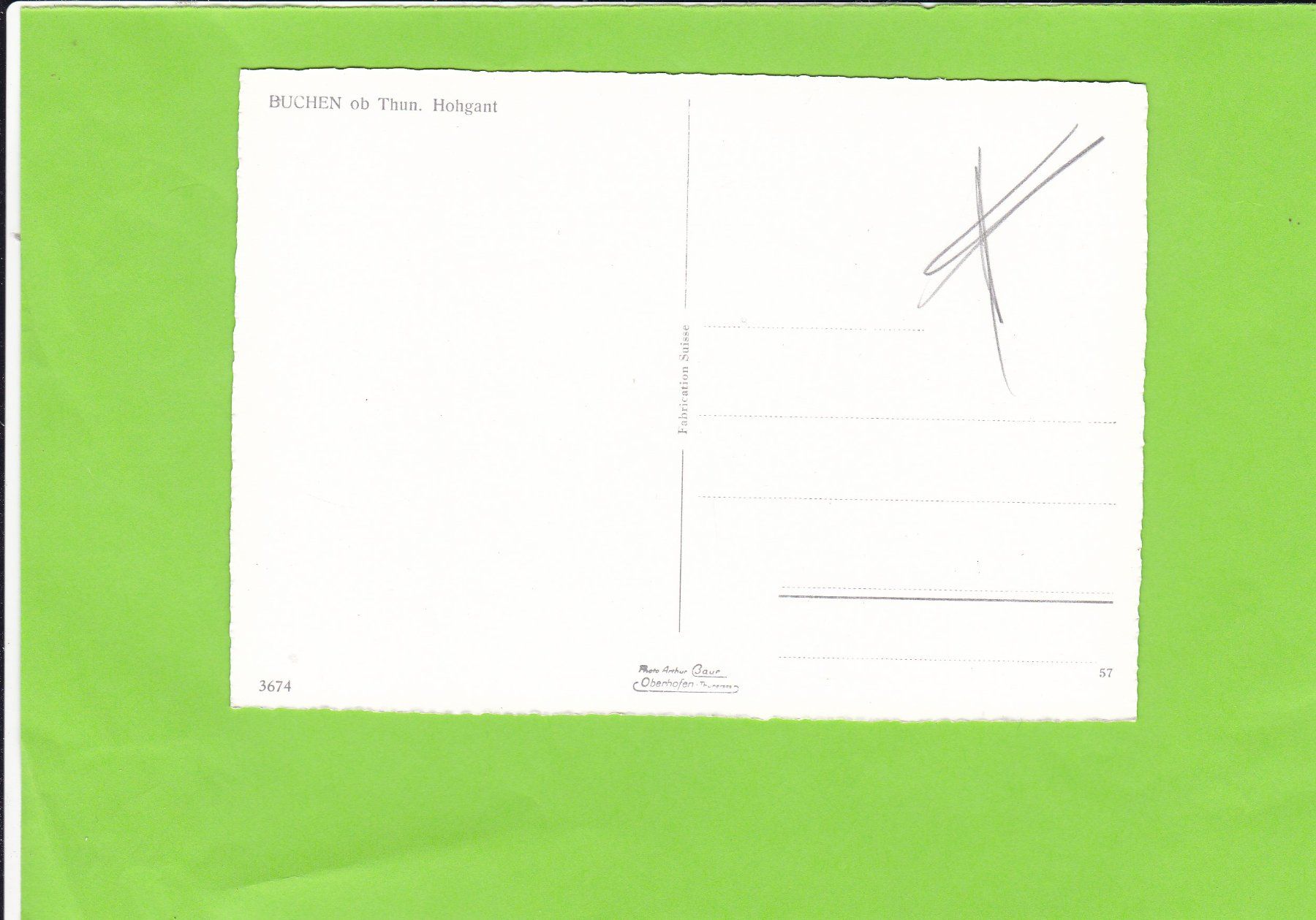Cartoline postali: Buchen ob Thun. Hohgant – Usato da St. Peterzell venduto da neckertal 1