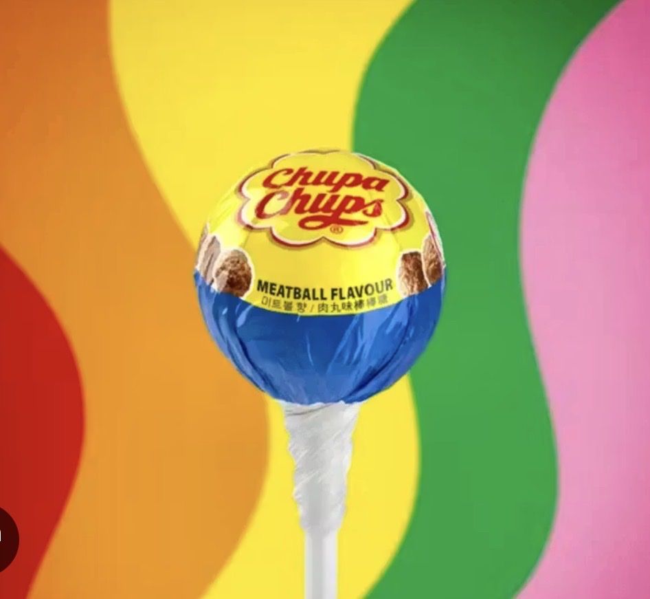 Chupa Chups Cibi & Specialità: IKEA Meatball Lollipop – Nuovo e nell'imballaggio originale da Zürich venduto da ste_yg7p