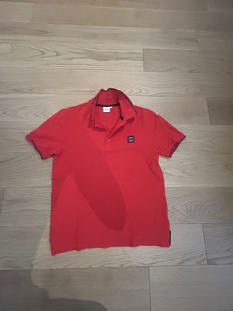 Hugo Boss Red Summer Polo Shirt - Size M 14 years old
