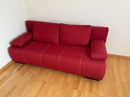 Sofa Rot ausziehbar (Bettsofa)