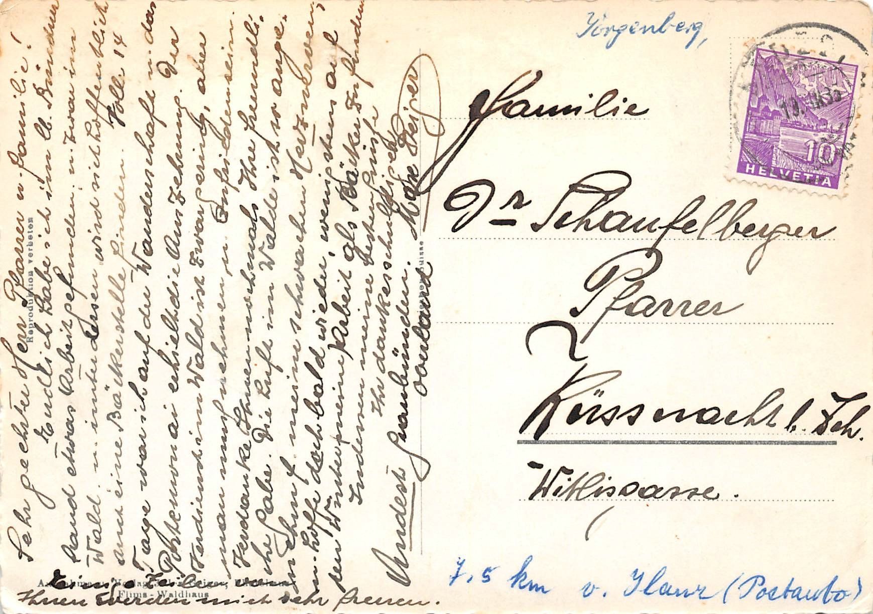 Cartoline postali: Waltensburg, Andest – Usato da Ottikon b.Kemptth. venduto da Neptun1974 1