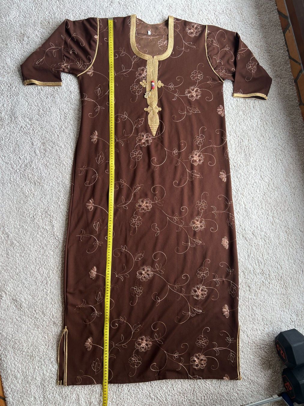 Kleider: Caftan marron et doré, brodé taille M-L neuf – Neu und originalverpackt aus Granges (Veveyse) von Hey-ya 4