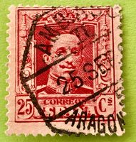 Briefmarken aus Spanien 1922 Koning Alfons XIII gestempelt