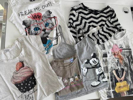 Coole T-Shirts Paket, Sommer-Look, Gr. M, Top, Mädchen