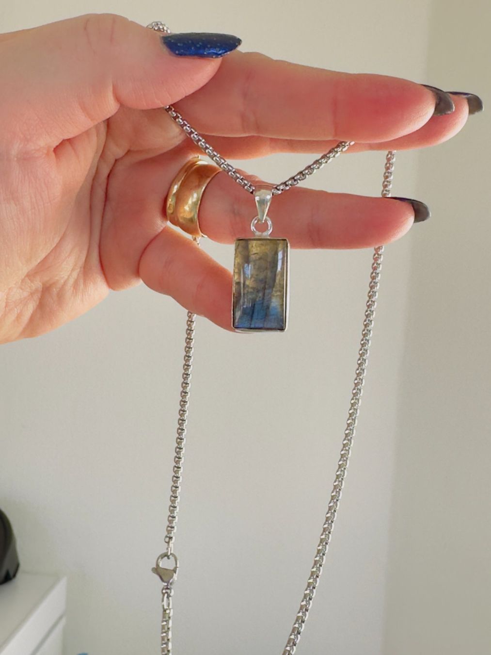 Catenine: Labradorite necklace – Nuovo e nell'imballaggio originale da Genève venduto da AGBERG 9