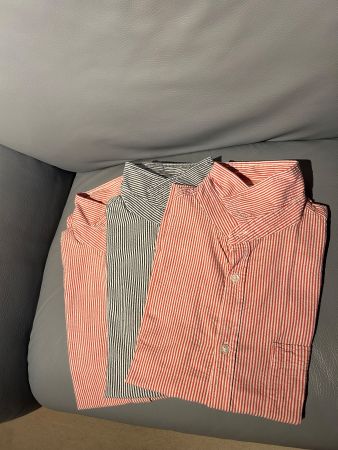 3x Herren kurzarm Hemden "John Adams", Grösse L/41, 100% BW