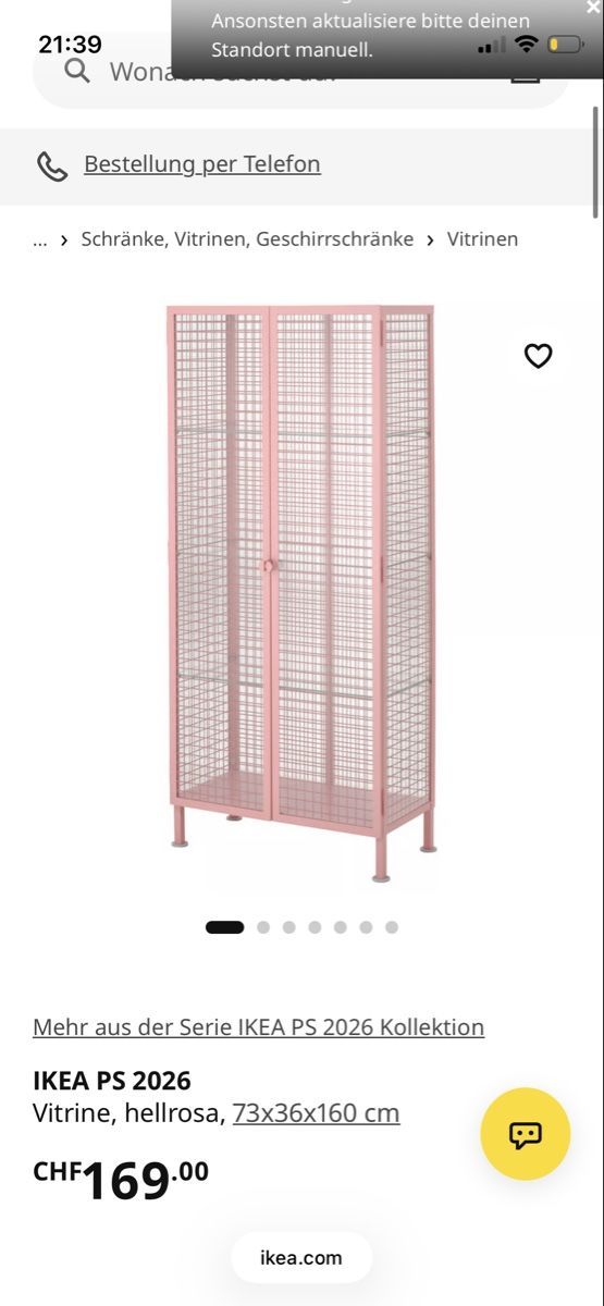 Ikea Vetrine: Vitrine rosa IKEA PS 2026 – Nuovo (secondo la descrizione) da Zürich venduto da Dona176 1
