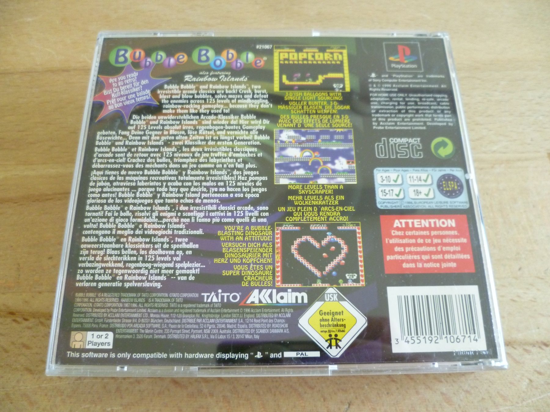 Sony Giochi: Bubble Bobble Also Featuring: Rainbow Islands - Sony PS1 – Usato da Thalwil venduto da ranx 2