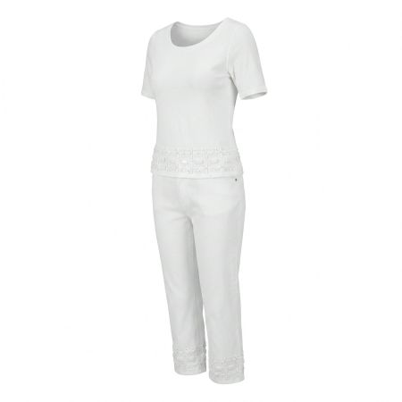 Ensemble blanc Féraud Taille 38 pantalon et haut été ☀️