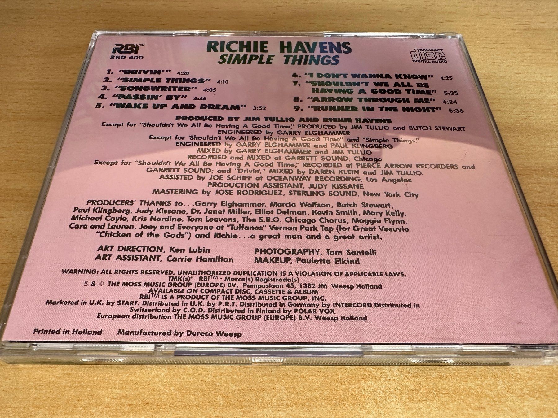 CDs: Richie Havens – Simple Things – Gebraucht aus Rikon im Tösstal von Alpenmutz 1