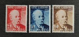 Norwegen 1951, Arne Garborg, Satz ungestempelt