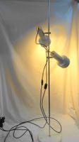 NEWEBA Stehlampe 2 Spots Metall weiss Retro Lampe 70er Jahre