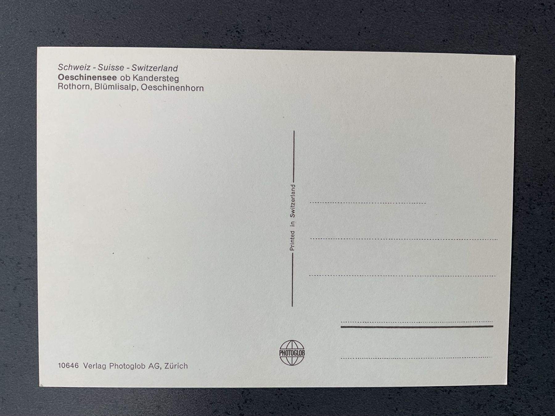 Cartoline postali: Oeschinensee – Usato da Adliswil venduto da bei_2b57 1