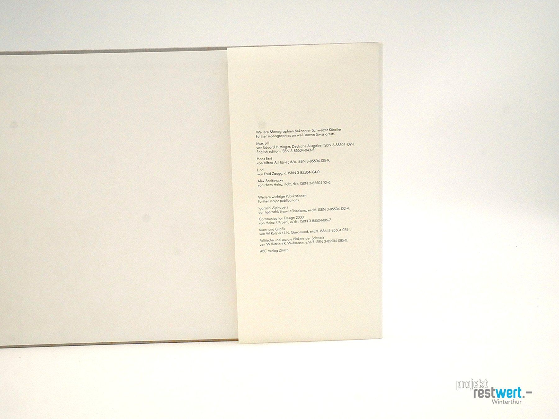 Libri: EDY BRUNNER / Viewpoint – Usato da Winterthur venduto da Restwert_Winterthur 4