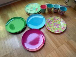 Rice Becher und Teller