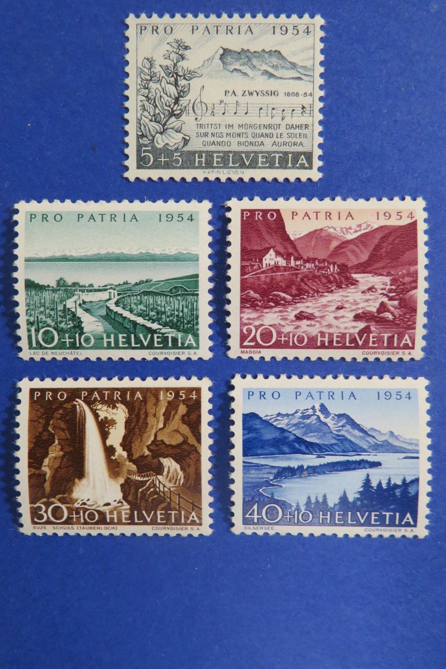 Tutti i francobolli: Serie Pro Patria 1954 postfrisch **, - SBK: 20.-. – Nuovo (secondo la descrizione) da Brunnen venduto da Kumari