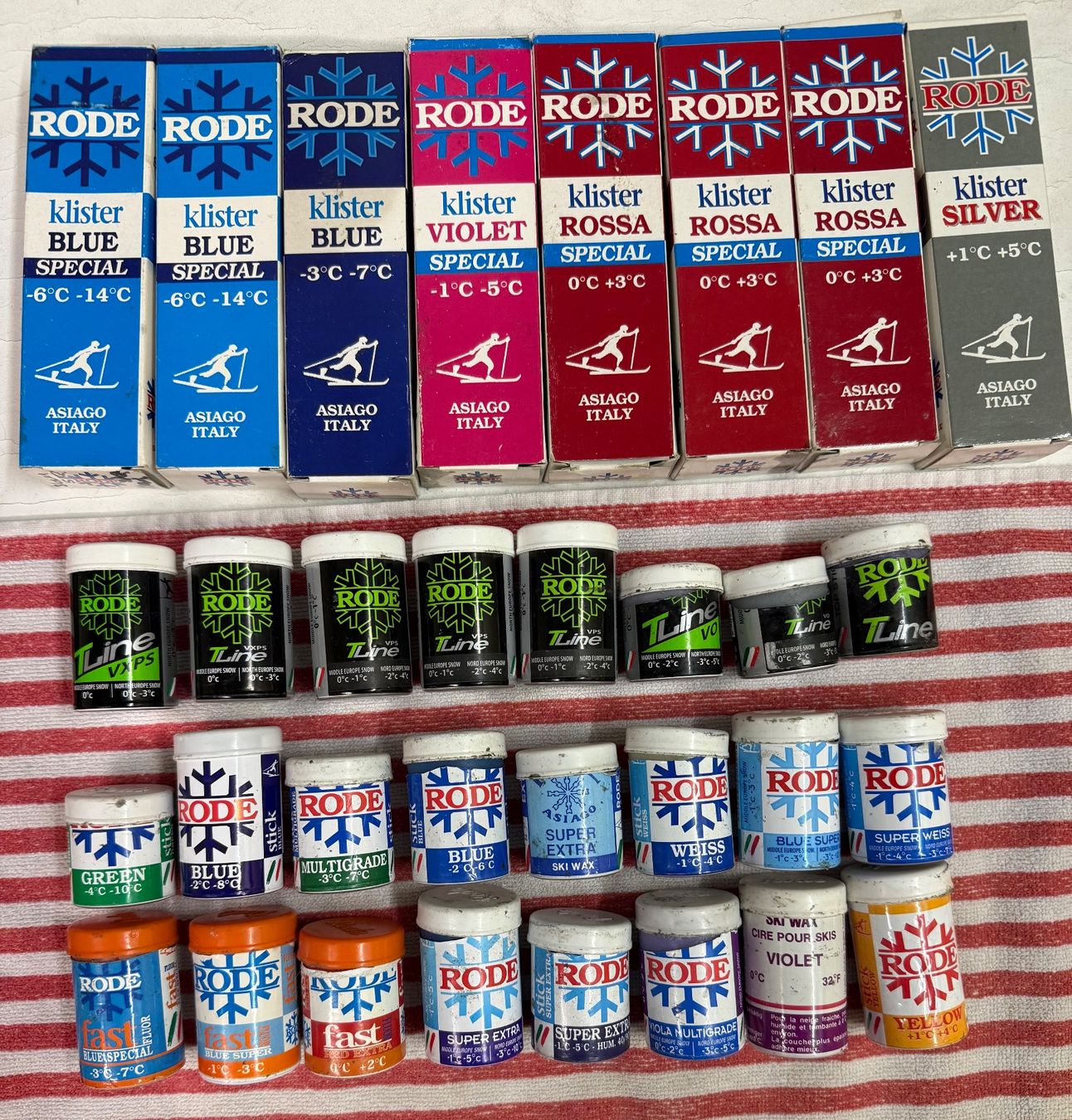 Sci: Skiwachs Set Rode, Vintage, div. Sorten, NEU & gebraucht – Usato da Pragg-Jenaz venduto da Gigolo60
