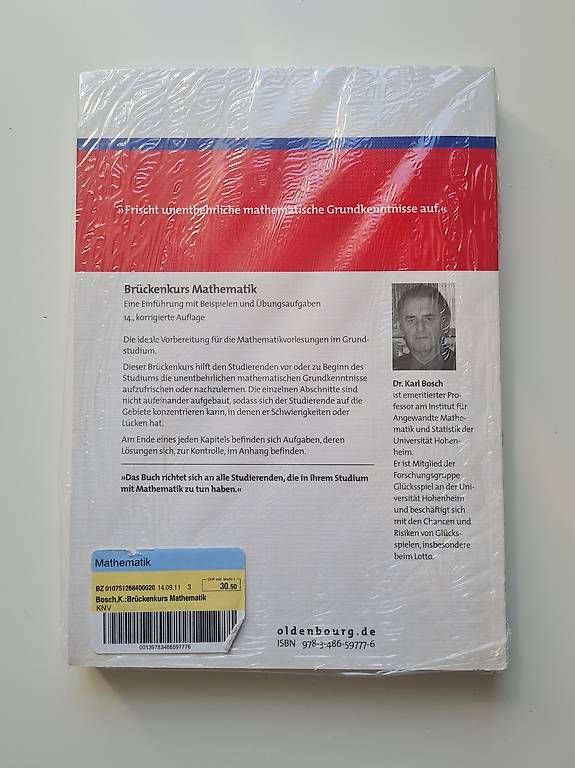 Libri: Buch Brückenkurs Mathematik – Nuovo e nell'imballaggio originale da Solothurn venduto da Pesche.n 1