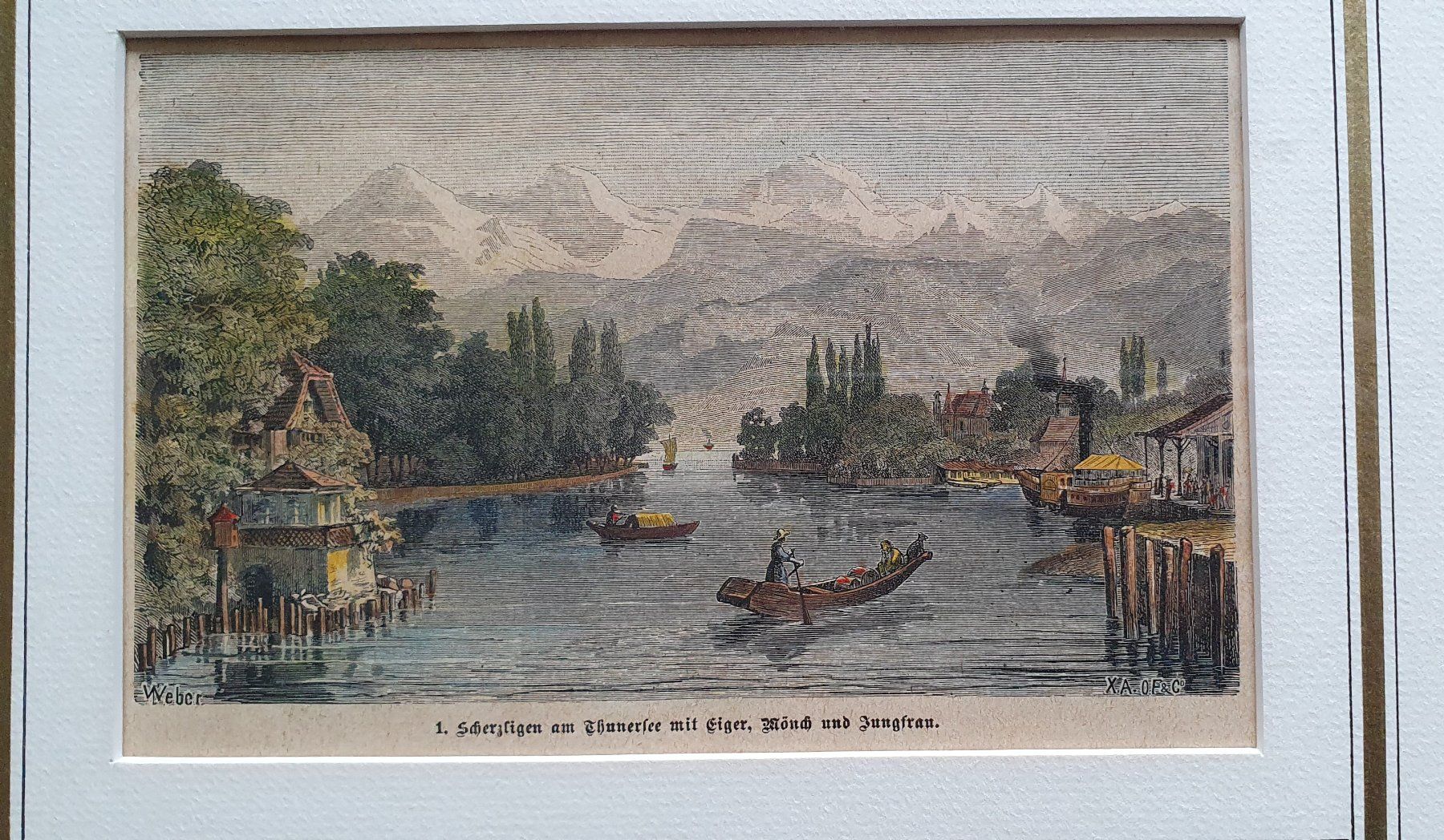 Stiche: Bild - Stich von Scherzligen am Thunersee – Gebraucht aus Kreuzlingen von Rschweiz1 1