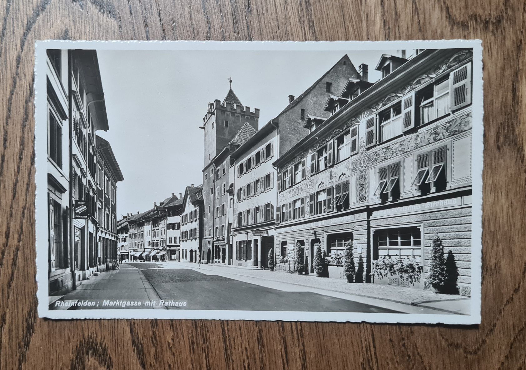 Ansichtskarten: Rheinfelden, Marktgasse mit Rathaus – Gebraucht aus Ebikon von Donar50