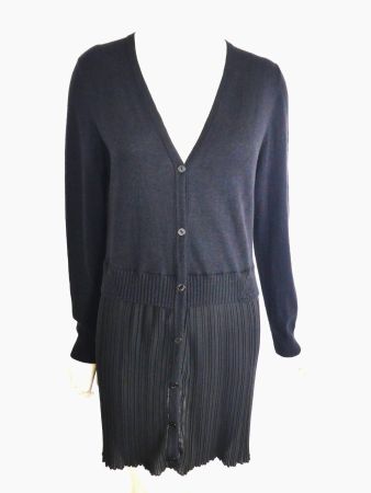 SEVENTY Feinstrick Jacke Plissee Details Top, IT44/DE38