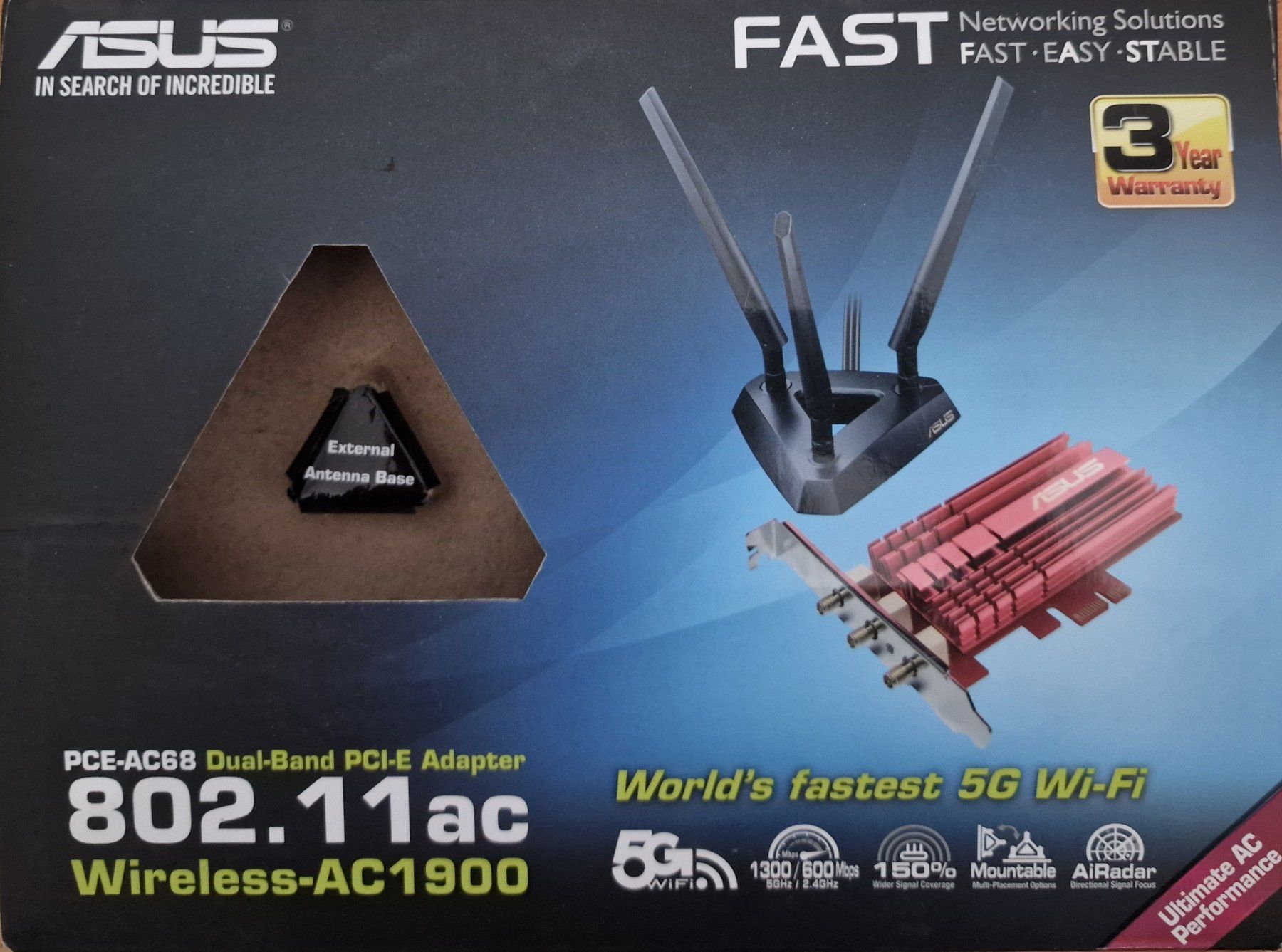 Unità & Adattatore: ASUS PCE-AC68 Dual-Band PCI-E Adapter – Usato da Zürich venduto da Pero6 3