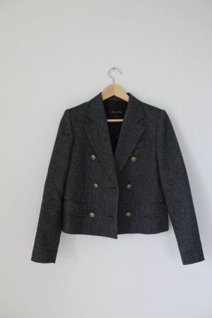 Blazer élégant gris chiné massimo dutti
