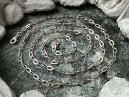 Silber Kette massiv Gliederkette  L: 80cm -  G: 13,1g
