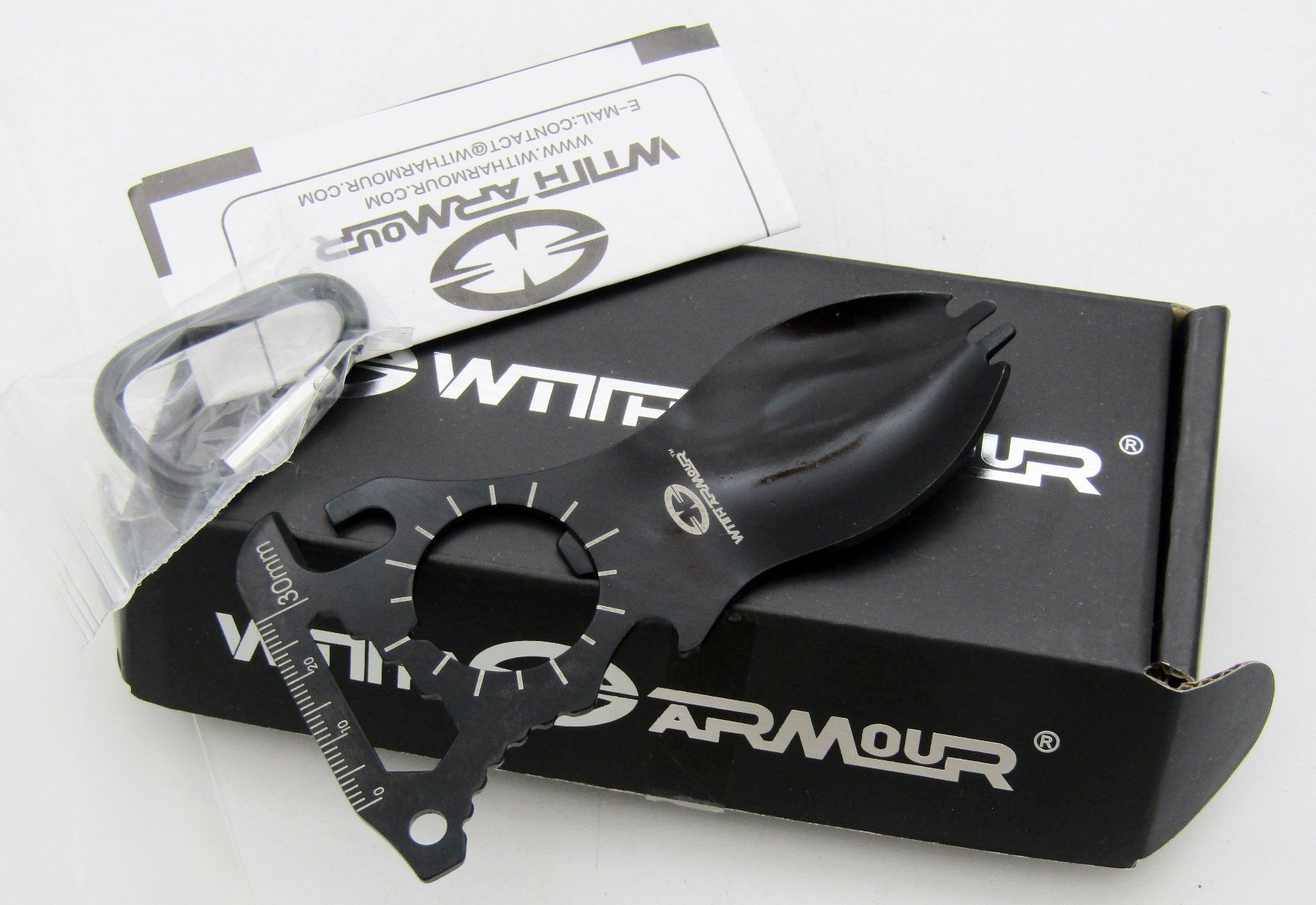 Tutti gli attrezzi: WITH ARMOUR Multitool Multifunktionsgabel, Schlüsselanhänger – Nuovo e nell'imballaggio originale da Berneck venduto da imp0308 2