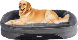 Orthopädisches Hundebett,106 x 79 x 17 cm, Dunkelgrau