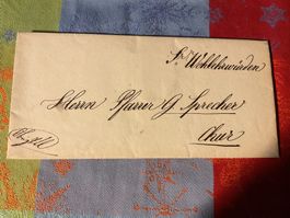 1846 Bürgermeister der Stadt Chur Beleg an Pfarrer m. Siegel