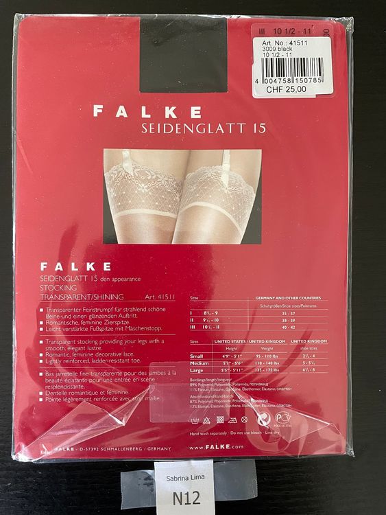 Nylons Strümpfe bas calze stockings 1 Paar vintage (N13) | Kaufen auf