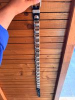 Gürtel Leder Metall Kette 36mm vintage evtl. aus den 70ern