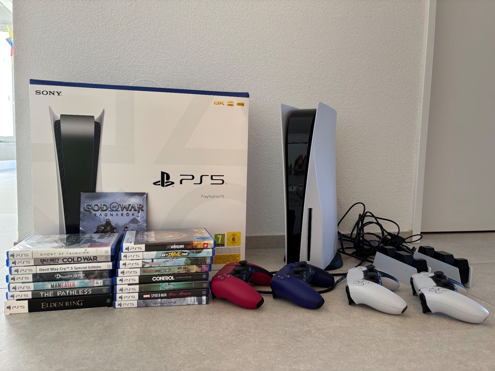 PlayStation 5 / PS5 - Mega Set + 4 Controller + 15 Spiele | Kaufen auf ...