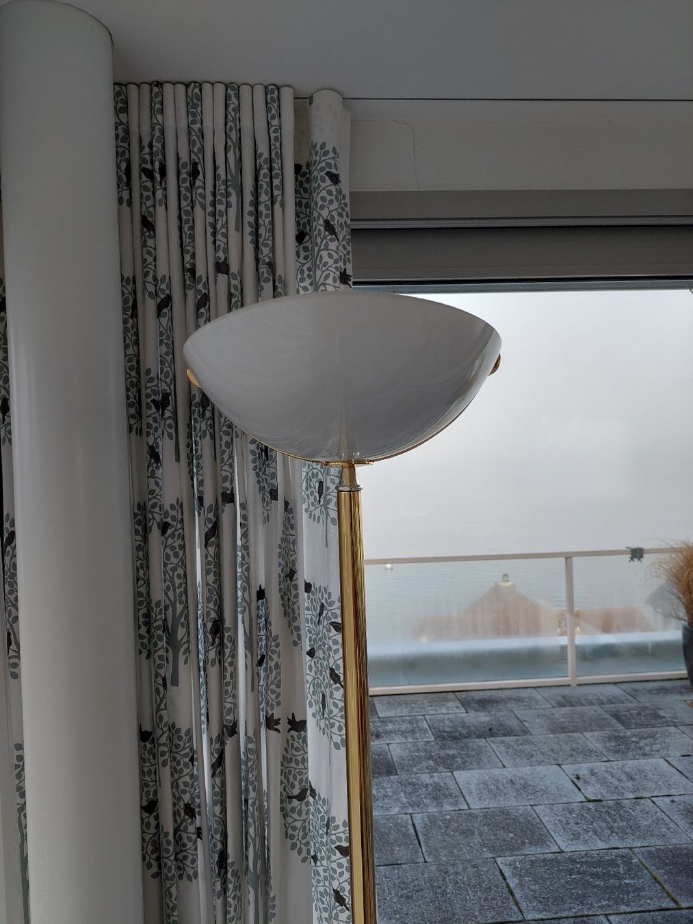 Lampade: Elegante Stehlampe, goldfarben, dimmbar – Usato da Brunnen venduto da Livianda 5