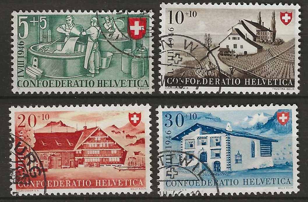 Tutti i francobolli: PP046 - Pro Patria 1946 obl. – Usato da Trélex venduto da Phil_Albert