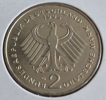 Münze 2 Deutsche Mark 1995 G Willy Brandt Stempelglanz