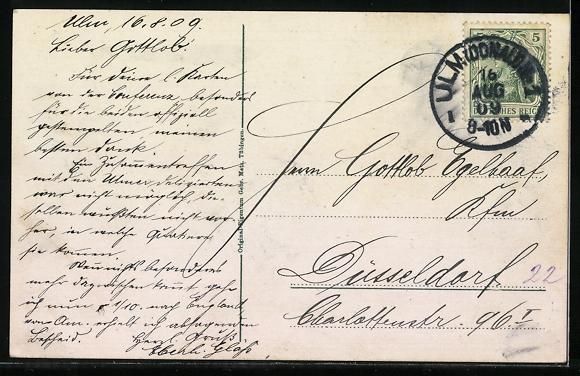 Cartes postales: AK Ulm a. D., Luftschiff über dem Ort – D'occasion à Berlin par bartko-reher 1