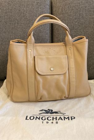 Longchamp Lederhandtasche Beige