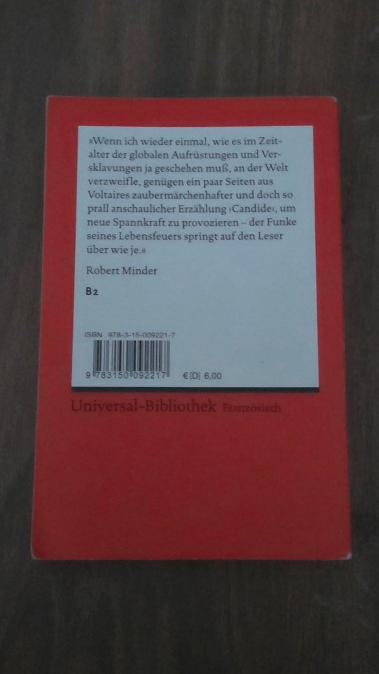 Libri: Voltaire: Candide (Reclam) – Usato da Wald ZH venduto da ant_tn75 1