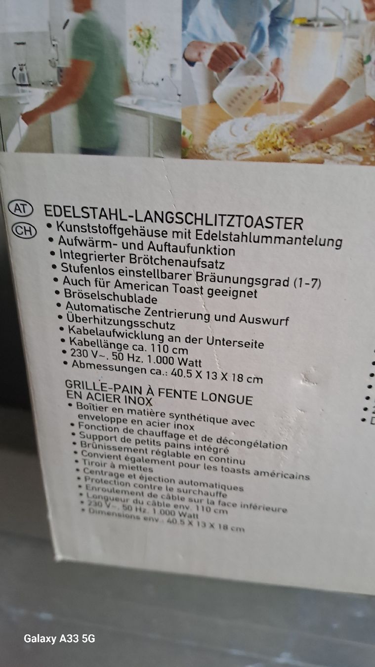 Elettrodomestici da cucina: Studio Langschlitztoaster Edelstahl  – Usato da Jonen venduto da Dafijo 1