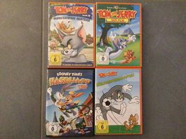 3 Tom & Jerry & 1 Looney Tunes Kinder DVDs