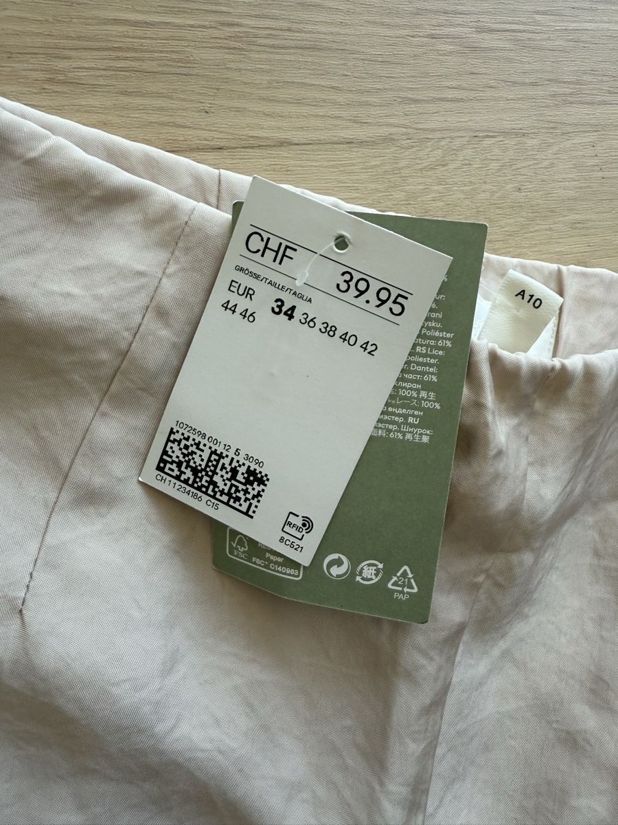 H&M Pantaloni: H&M Hose mit Spitze, Grösse 34, neuwertig, Sommer – Nuovo e nell'imballaggio originale da Kilchberg ZH venduto da MaM82 1