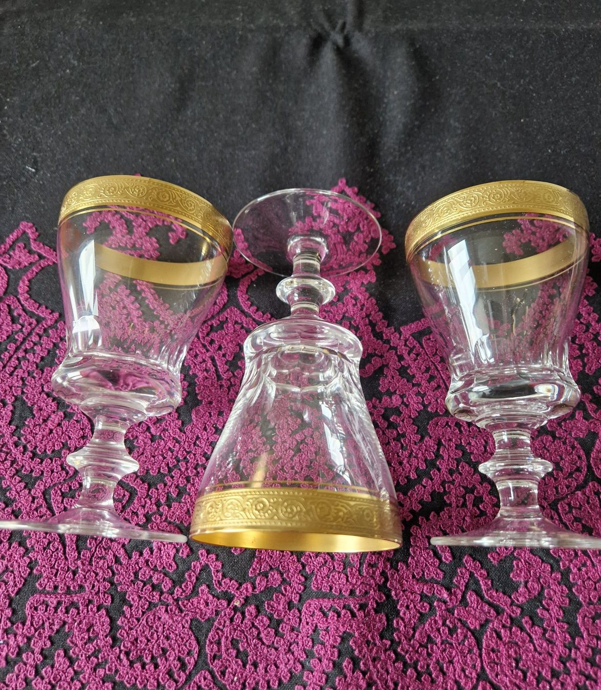 Bicchieri: Theresienthal Kristallgläser mit Minton Borte – Nuovo (secondo la descrizione) da Bern venduto da Antikbatik 4
