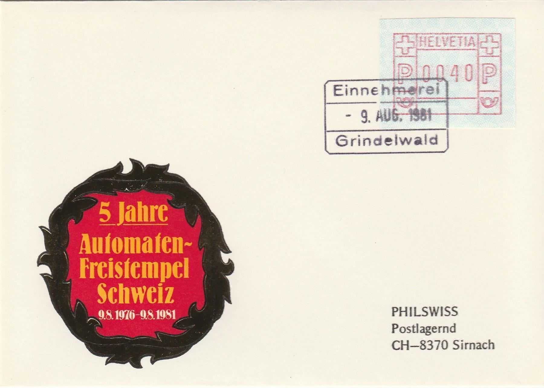 Alle Briefmarken: 5 Jahre ATM – Gebraucht aus Oberglatt ZH von Wiedmi6