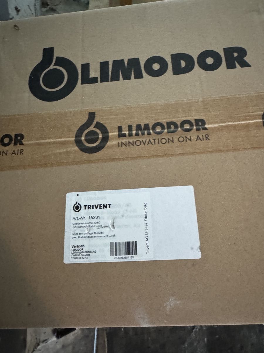 Ventilatoren: 8 Limodor neu mit Brandschutzgehäuse – Neu und originalverpackt aus Härkingen von 1S. 4