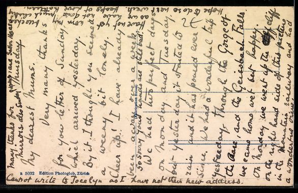 Cartoline postali: Wengen, Panorama mit Jungfrau und Breith – Usato da Berlin venduto da bartko-reher 1