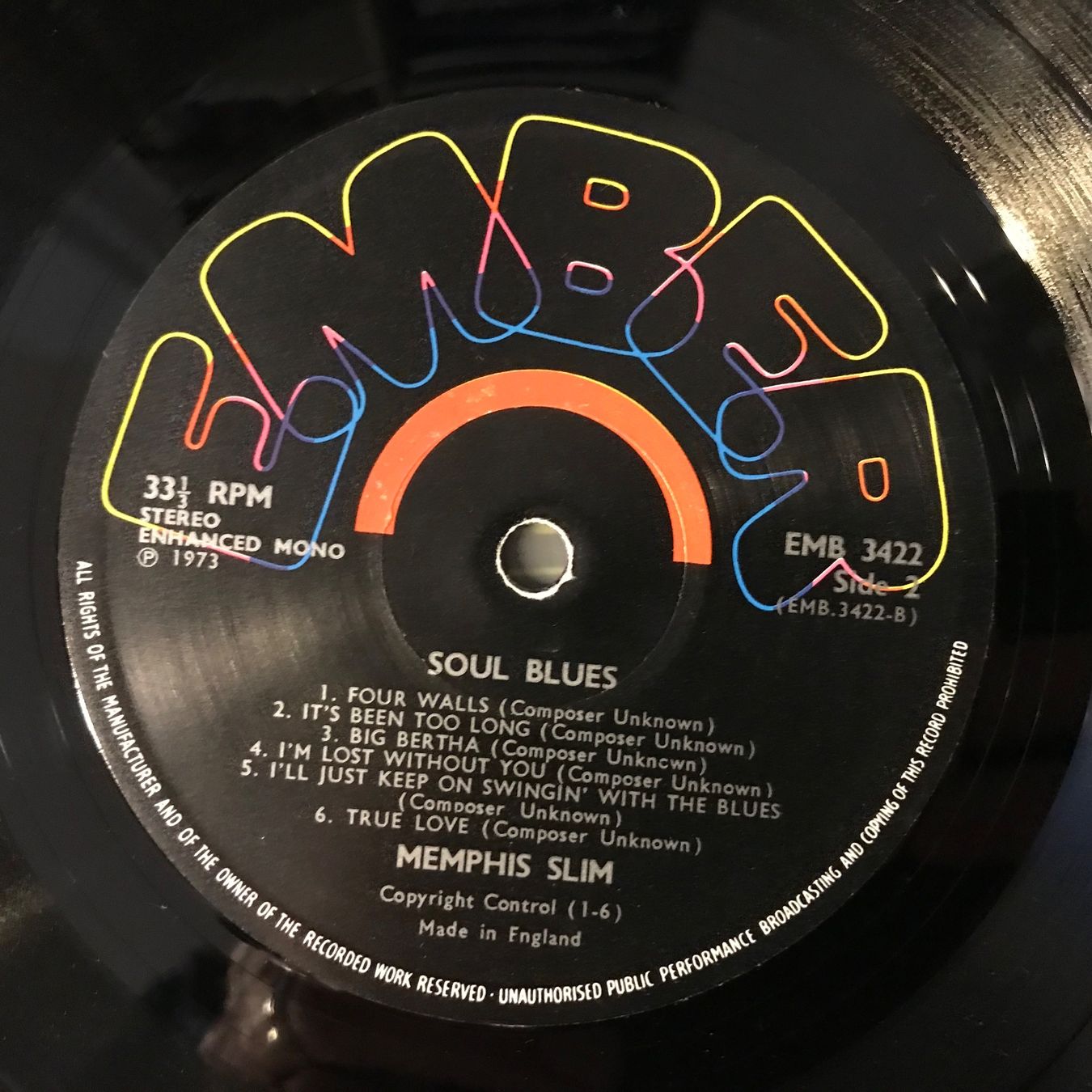 Dischi in vinile: Memphis Slim - Soul Blues – Usato da Aesch BL venduto da BlueMusicRecords 3