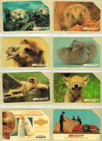 8 Telefonkarten Italien 6 x Tiere 1 x Ferrari