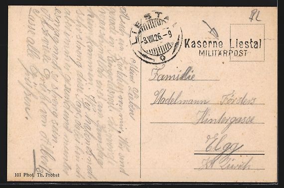 Cartoline postali: AK Reigoldswil, Teilansicht mit Kirche – Usato da Berlin venduto da bartko-reher 1